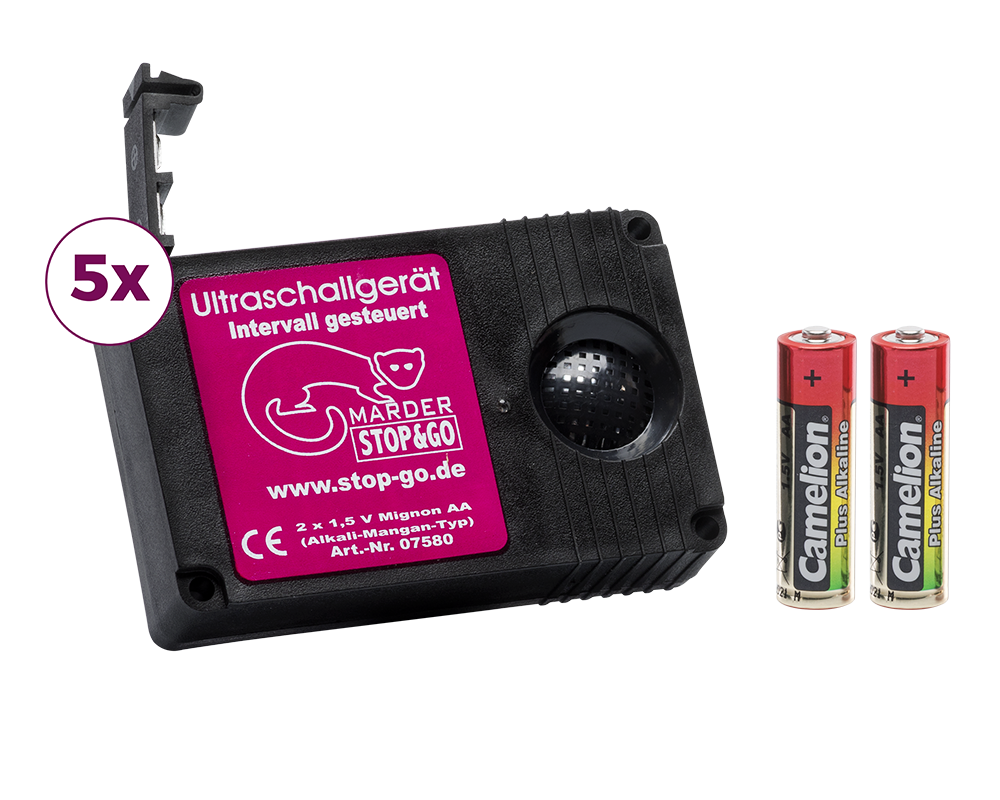 STOP&GO 5 x Batterie Ultraschallgerät – STOP&GO Marderabwehr